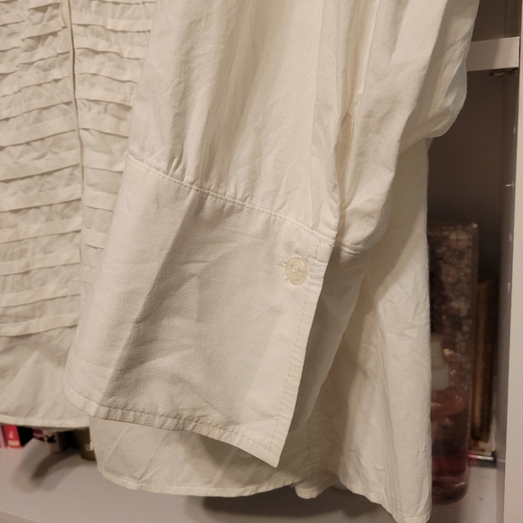 Harve Benard White Textured Button Down- Size 2x- fits 18W-20W - Picture 3 of 8